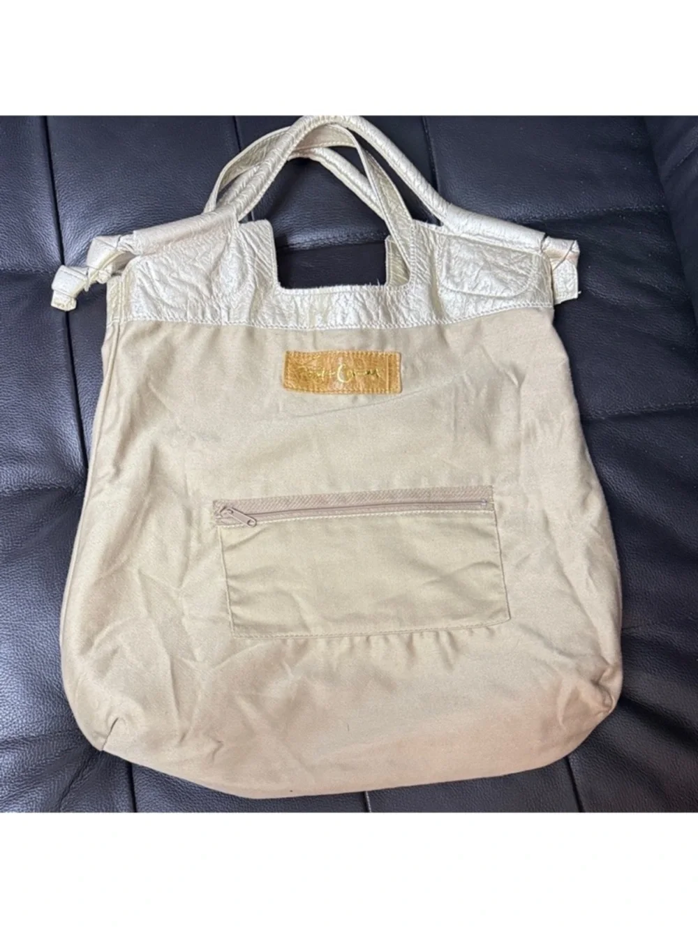 Foley + Corinna Metallic Gold Leather Shoulder Bag - Picture 12 of 15
